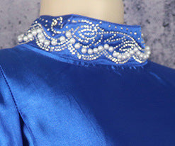 Elegante vestido deslumbrante con diamantes de imitación