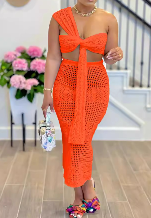 Conjunto de 2 piezas de falda de vacaciones calientes