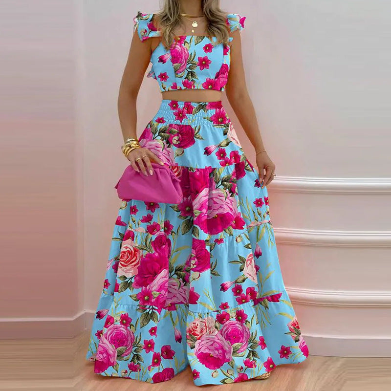Traje de moda sexy con hoja de loto