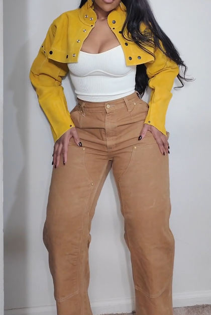 Chaqueta deportiva de ante