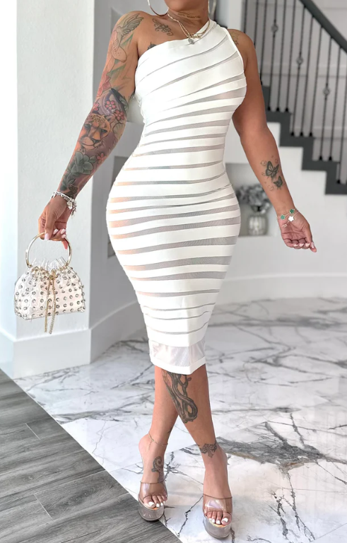 Vestido ajustado sexy y caliente