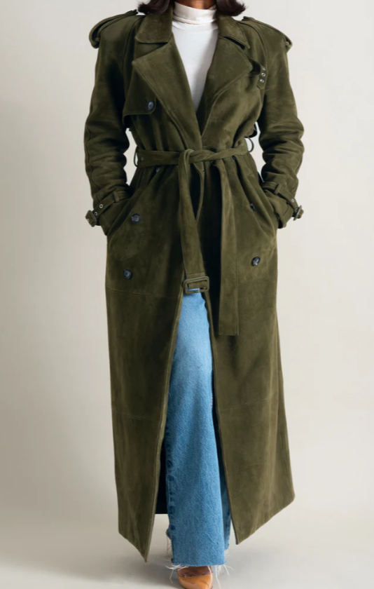 Gabardina de ante “Fashion Week”