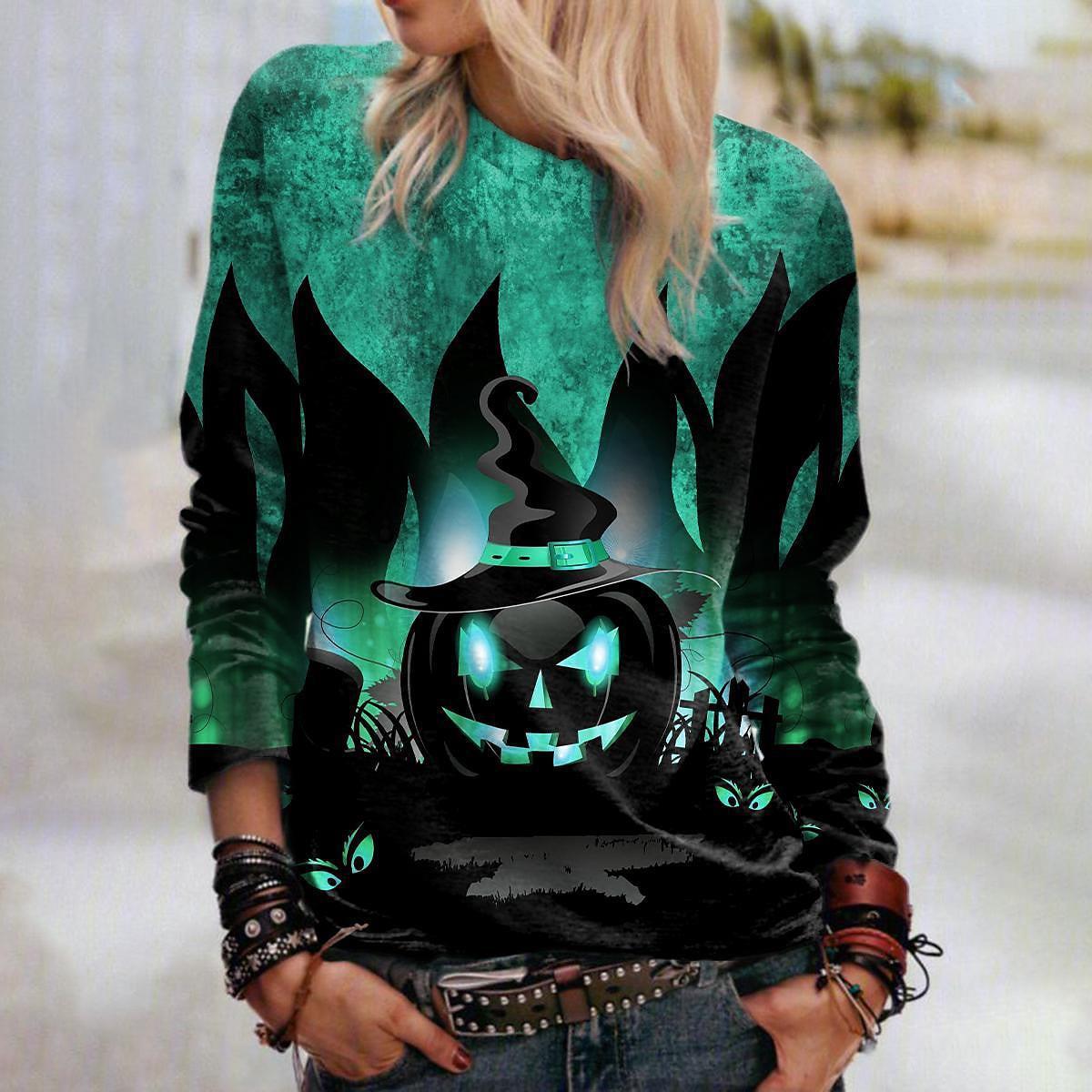 3D Digital Printing Halloween Pullover Sweatshirt