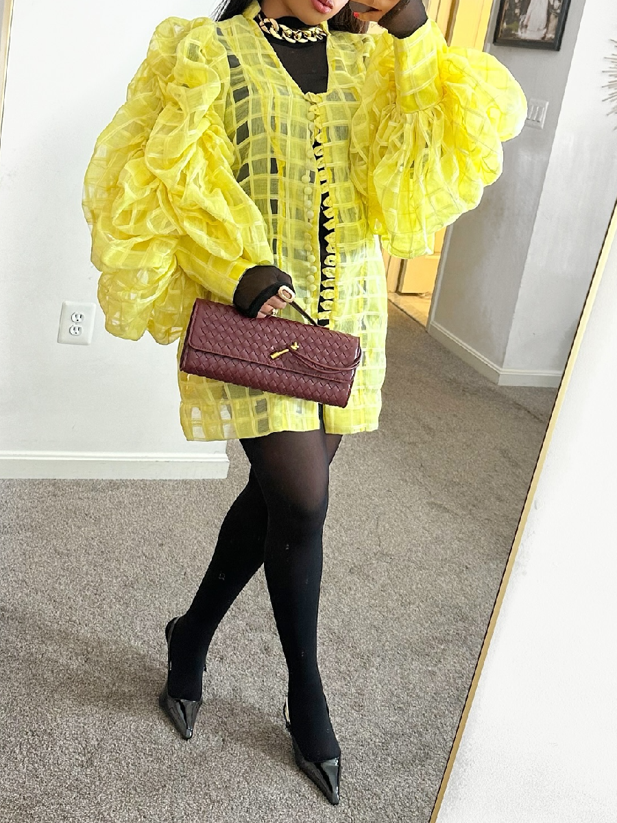 Vestido amarillo elegante