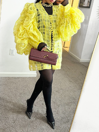 Vestido amarillo elegante
