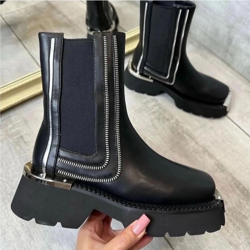 Cute Zipper-teeth Ankle Boots