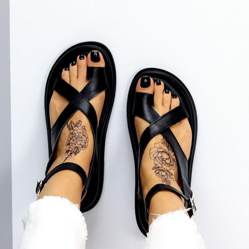 Chic Cross Thong Sandals