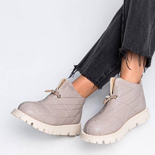 Warm Thick Leather Cotton Shoes