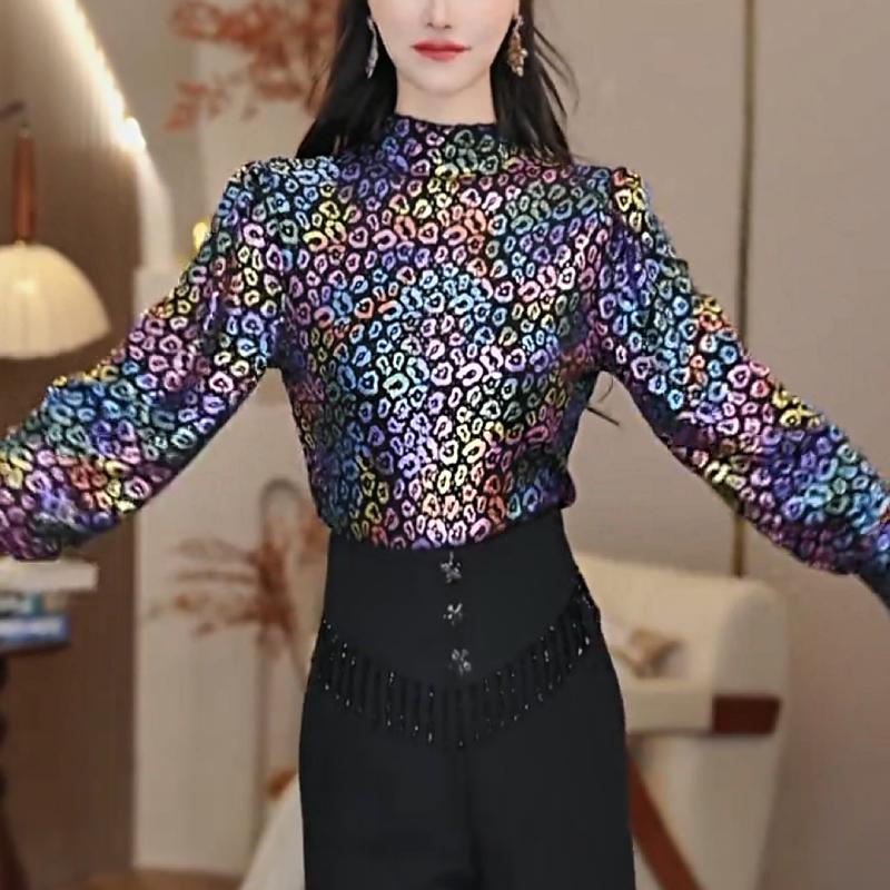 Laser Colorful Rhinestone Top