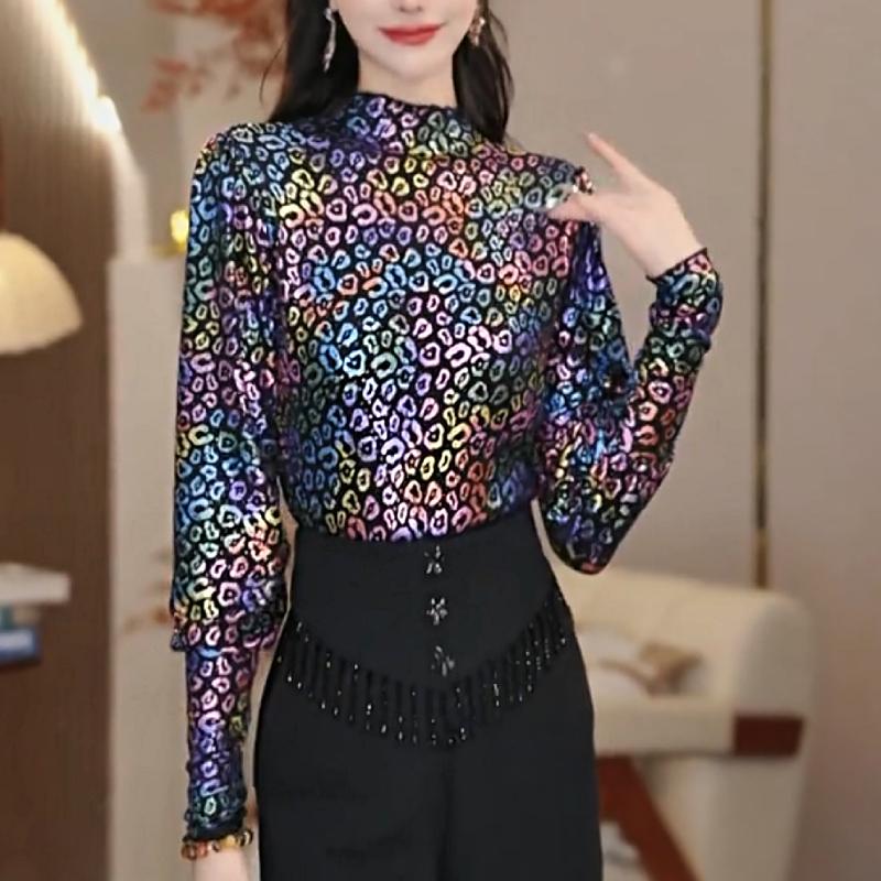 Laser Colorful Rhinestone Top