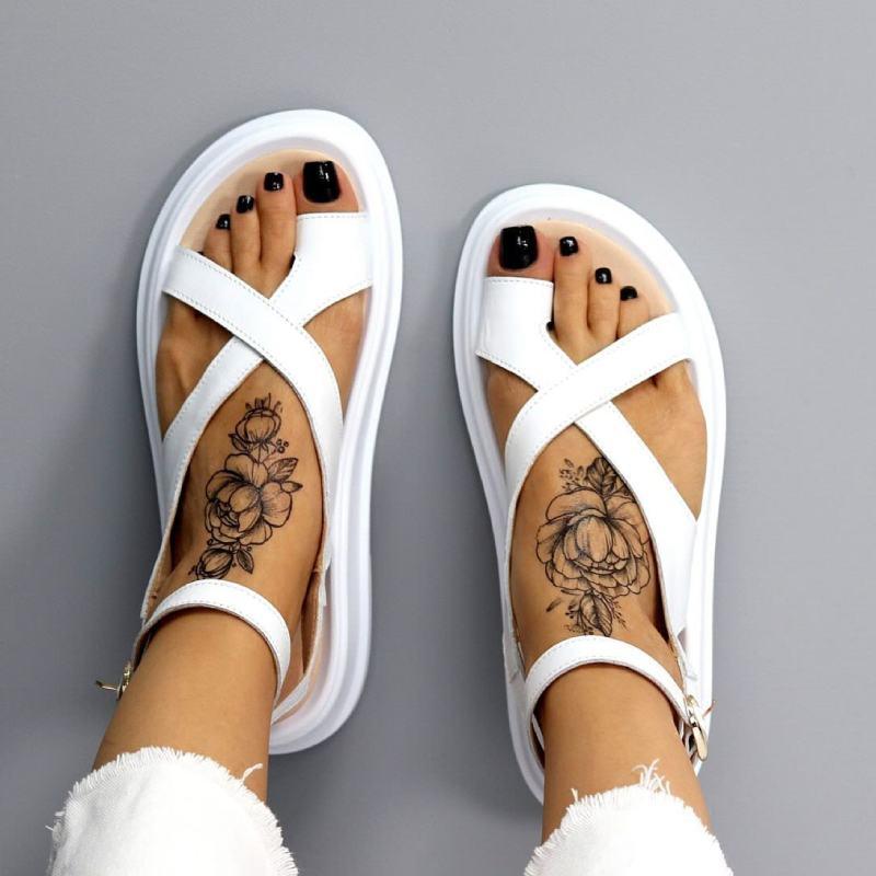 Chic Cross Thong Sandals