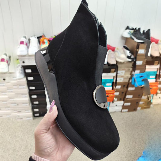 Chic Round Decorative Ankle Boots