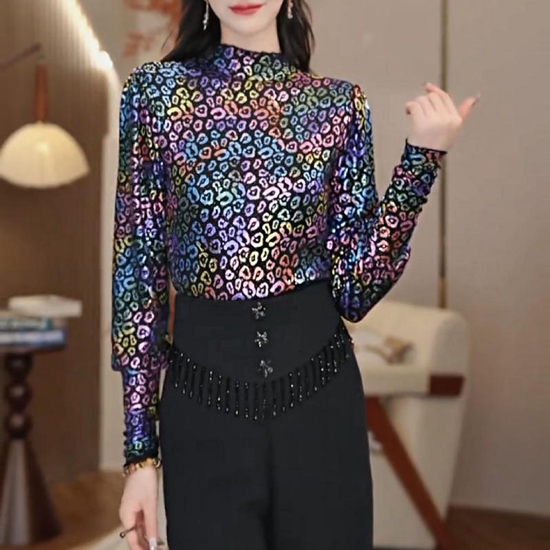 Laser Colorful Rhinestone Top