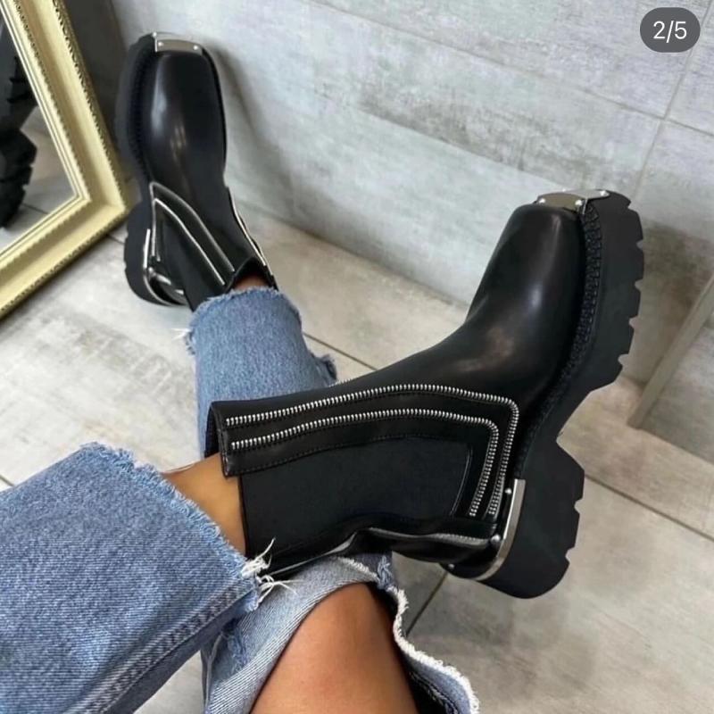 Cute Zipper-teeth Ankle Boots