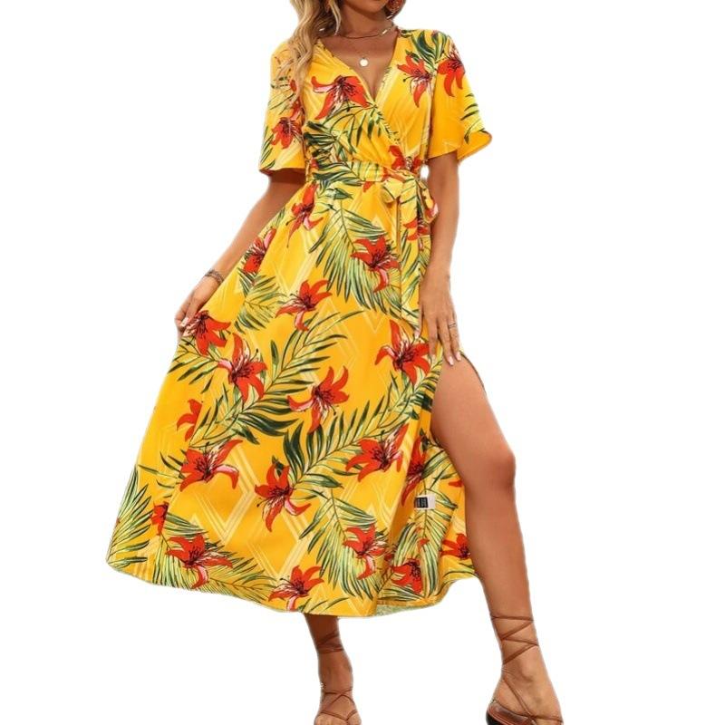 Summer Slit Printed Dress