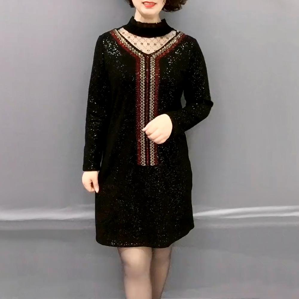 Cute Sparkling Mesh V-neck Mini Dress