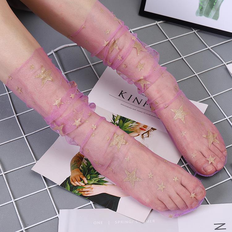 Star Mesh Transparent Socks（Ten Pairs）