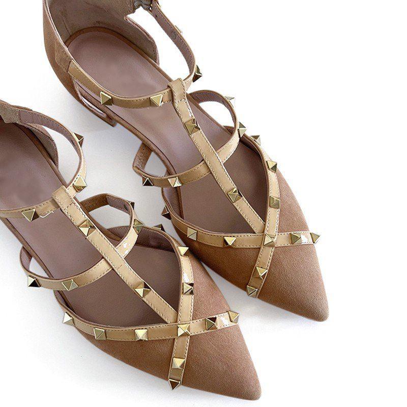 Chic Studded Pointed Toe Sandals