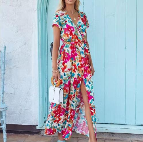 Summer Slit Printed Dress