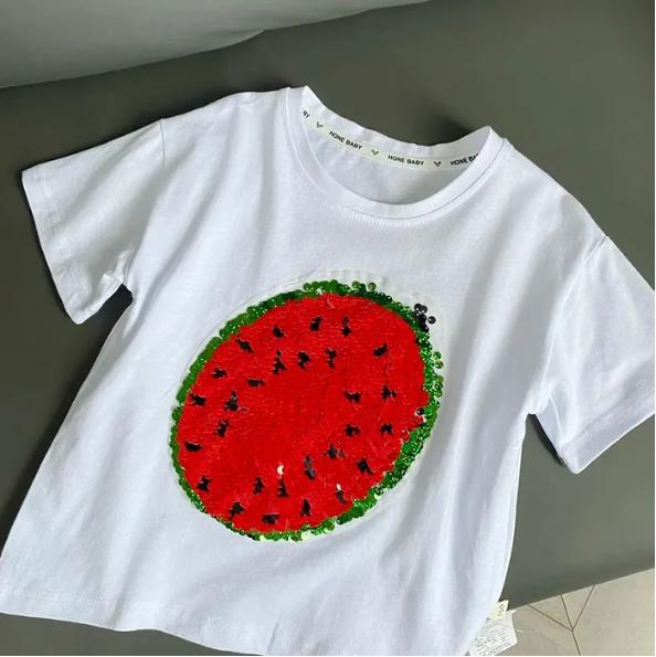 Watermelon Changing Sequins T-shirt