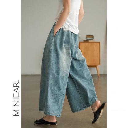 Thin Denim Wide-leg Jeans