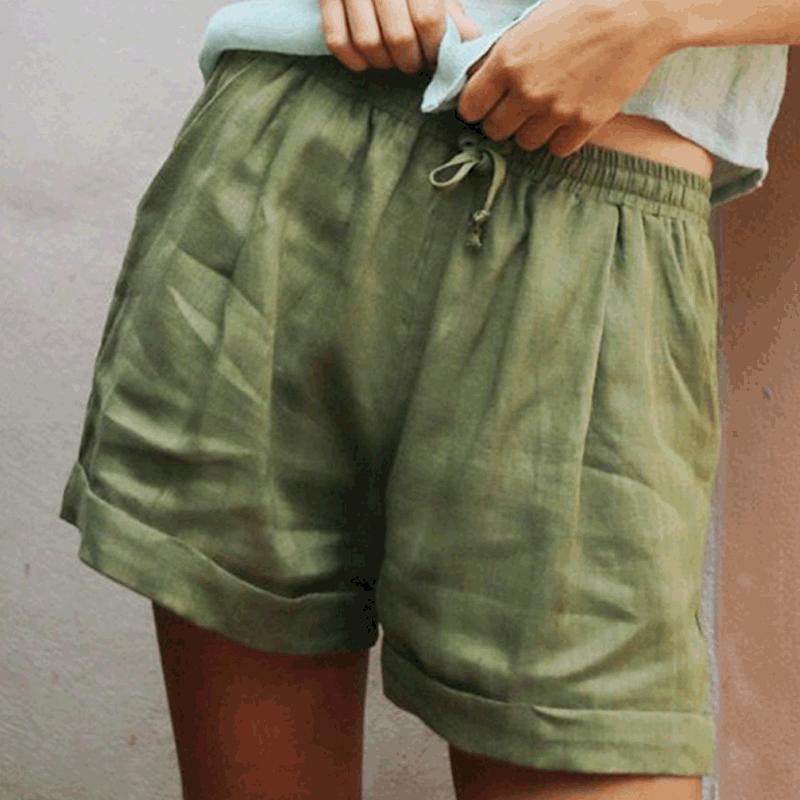 Hot Sale Ladies Loose Cotton Casual Shorts