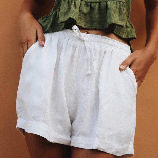 Hot Sale Ladies Loose Cotton Casual Shorts