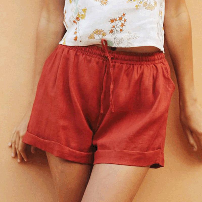 Hot Sale Ladies Loose Cotton Casual Shorts