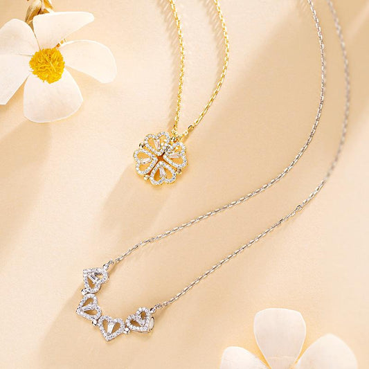 Four Leaf Clover Lucky Rhinestone Necklace