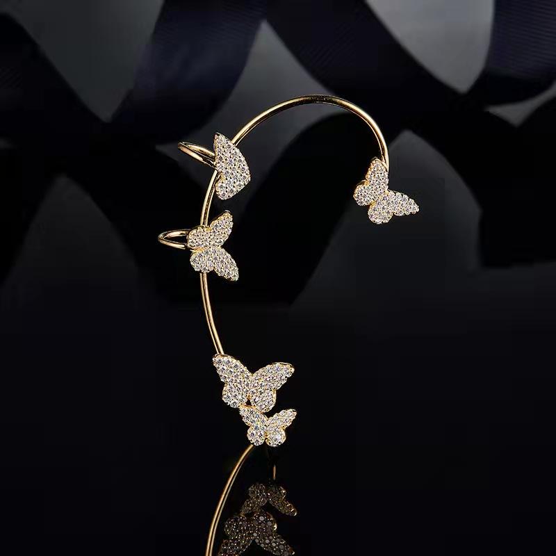 New trend butterfly ear hanging Earbone clip without ear hole